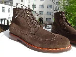 CAMERLENGO 6420 Herr Goodyear Budapester Stiefel Leder Braun Italy Gr.44,5 Neuw - Bild 1 von 19