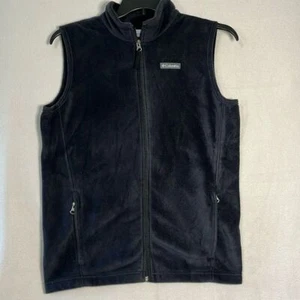 Columbia Youth Boys Fleece Vest Size XL (18/20) Black Full Zip - Picture 1 of 11