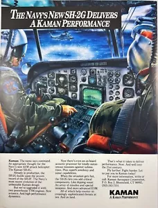 Pubblicità Kaman Aerospace US Navy ASW Helicopter Cockpit stampa d'epoca 1988 - Foto 1 di 6