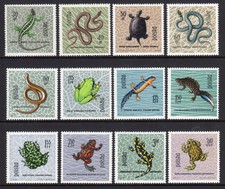 Poland 1963 Reptiles & Amphibians set fine fresh MNH