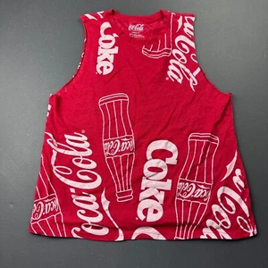 Coca-Cola Girls Youth Tank Top XL 15-17 yr Classic Red Graphic Vintage Stlye 80s - Picture 1 of 7