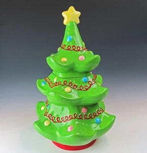 Pottery Barn Kids Christmas Tree Cookie Jar 16" x 10" - Picture 1 of 8