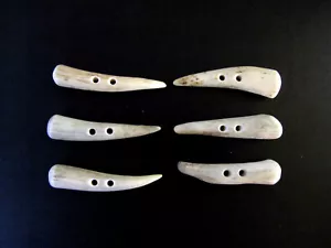 ANTLER BUTTONS,2 1/4" TOGGLES,TINES,SHEARLING COATS,VARIETY,6 PIECES,214-12 - Picture 1 of 4