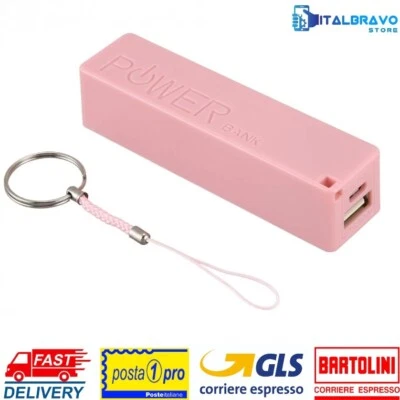 POWER BANK 2600 mAh CARICA BATTERIA ESTERNA PORTATILE 2.1 A USB + CAVO INCLUSO - Immagine 1 di 3