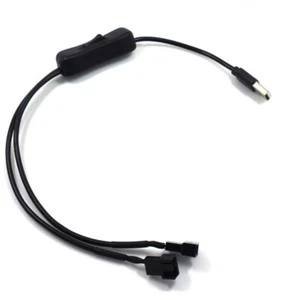 40cm USB to 4-Pin PWM 5V USB Sleeved Fan Power Adapter Cable with ON/Off Toggle - Picture 1 of 8