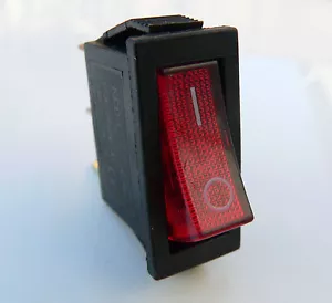Roter Neon Rocker Netzschalter für Gitarrenverstärker SPST einpolig - Bild 1 von 3