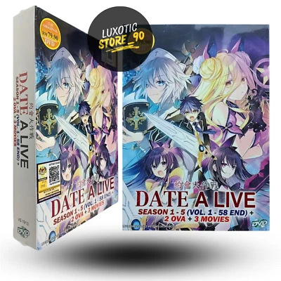 DVD Anime Date A Live TV Series Season 1-5 + 2 OVA + 3 Movies English Dubbed New - Image 1 of 4