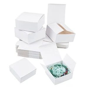 30pcs Gift Box 3.5x3.5x1.5 Inch Kraft Paper Box 1 Count (Pack of 30) White - Picture 1 of 8