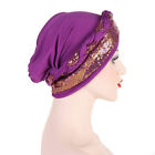Women Turban Muslim Hair Loss Chemo Cap Sequin Braids Bonnet Head Wrap Hijab Hat