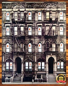 Led Zeppelin - Graffiti físico - Letrero de metal 11 x 14 - Imagen 1 de 5