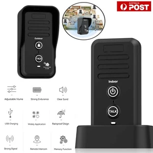 Wireless Doorbell Smart Home Intercom System Voice Caller Receiver Waterproof AU - Picture 1 of 12