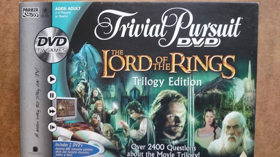 The Lord of the Rings, Trivial Pursuit, DVD  Board Game (CONTENTS SEALED) - Image 1 of 4