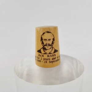 Vintage Wooden Thimble Jack Mann Hostage For 2 Years - Picture 1 of 6