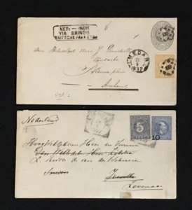 DUTCH INDIES - NED INDIE -1892/1902 - 2 x UPR. PS COVER --F/VF - Picture 1 of 2