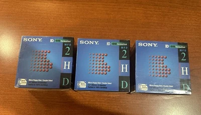 3-10 Paquetes Nuevo Antiguo Stock Sony 3.5" Disquetes 2HD Nuevo En Caja Sellada Foto 1 de 4