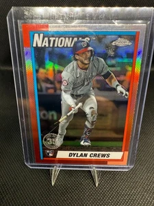2025 Topps Chrome Refractor 1990 35th Anniv. Dylan Crews (RC) Refractor - Picture 1 of 2
