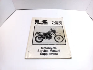 KLR650/KLR500 OEM Kawasaki motocicleta manual suplemento (impresión original) - Imagen 1 de 2