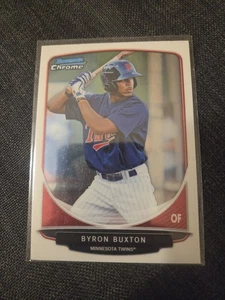 2013 Bowman Chrome Byron Buxton 1° Bowman #BCP1 Twins - Foto 1 di 2
