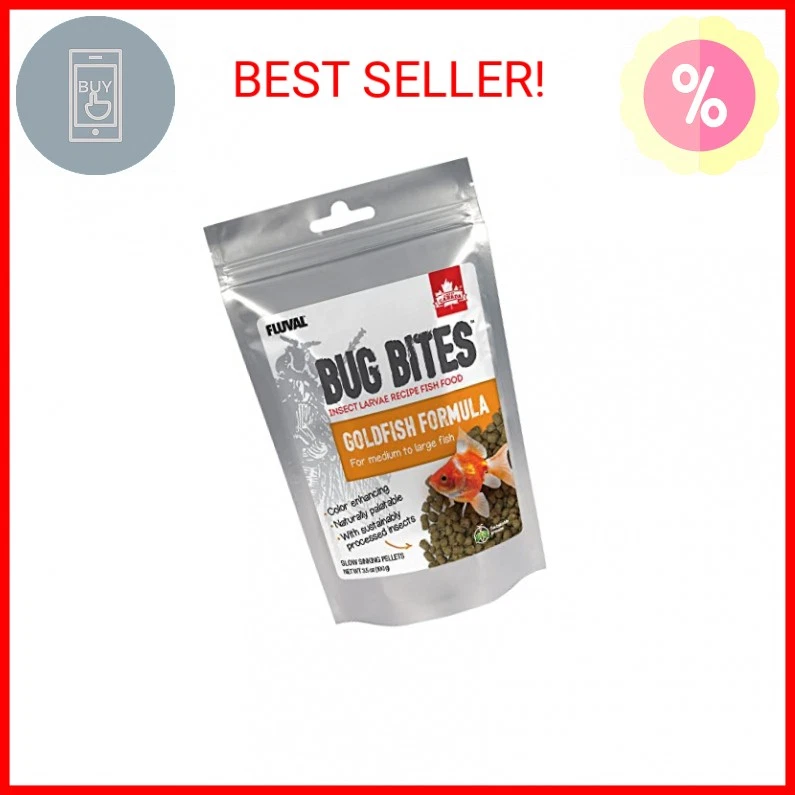 Alimento para peces dorados Fluval Bug Bites, pellets para peces de tamaño mediano a grande, 3,5 Foto 1 de 1