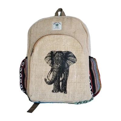 Mochila grande de cáñamo puro Foto 1 de 4