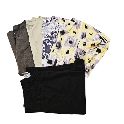 Grey's Anatomy Scrubs 4 Tops Size M 1 Pair if Pants Size S Nurse Veterinarian  - Image 1 of 4