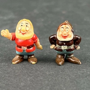 Snow White Miniature Dwarfs Set of 2 Cake Topper Fairy Garden - Picture 1 of 6