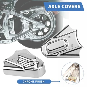 Chrome Phantom Swingarm Axle Covers For Harley Heritage Softail Fatboy FXSTC - Picture 1 of 11