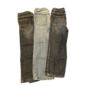 #1NWT Childrens Place 3 Pair Size 3T Jeans 3 Different Washes Adjustable Waist - Picture 1 of 4