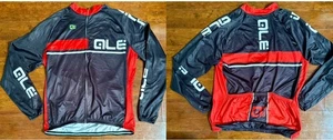 Maglia manica lunga Ale ciclismo nero/rosso uomo taglia 5XL - Foto 1 di 9