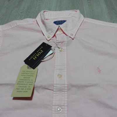 Camisa Oxford Polo Ralph Lauren Para Hombre L Calce Clásico Teñida Mineral Rosa SS Mancha Foto 1 de 4