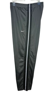 NIKE TRACK PANTS GRAY MEN XL STRIPE 100% POLYESTER POCKETS LTP PREOWN USPSGA - Picture 1 of 5