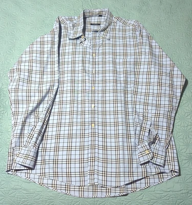 Burberry London Button Down Shirt Mens XL Blue Nova Check Plaid Long Sleeve - Image 1 of 4