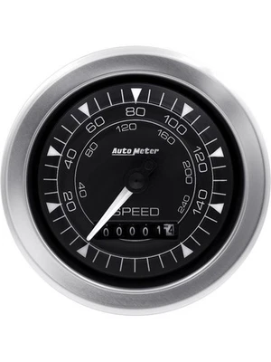 Auto Meter Chrono Speedometer Gauge 3-3/8 Full Sweep Electric 160 MPH (8188) - Image 1 of 4