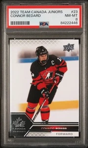 2022 UD Team Canada Juniors #23 Connor Bedard Rookie RC PSA 8 NM-MT Future NHL - Picture 1 of 2
