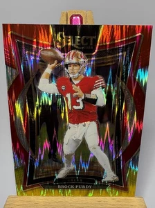 BROCK PURDY 2024 Panini Select Concourse RED & YELLOW SHOCK PRIZM #37 - Picture 1 of 6