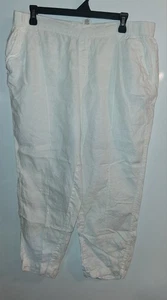 Nicole Miller White Pull-on Capri Pants Sz XL - Picture 1 of 2