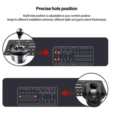 USB Handbrake Desk Mount Bracket Plate Universal Multiple Hole Adapter Plate For - Image 1 of 4