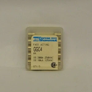 MERSEN FERRAZ SHAMUT GGC4 FAST ACTING 4A FUSE 250V - Picture 1 of 1