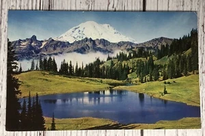 MT. RAINIER AND TIPSOO LAKE Washington Vintage POSTCARD - Picture 1 of 2
