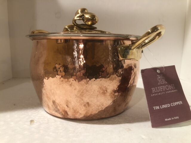 Ruffoni Italian Cookware | Copper Utensil Holder with Grape Emblem