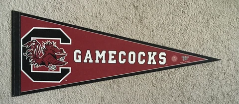 University of South Carolina Gamecocks Full Size NCAA Maroon, White Felt Pennant Cover