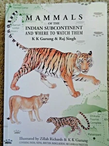 SIGNED Mammals of the Indian Subcontinent by Gurung & Singh Leopard Tiger Civet - Picture 1 of 12