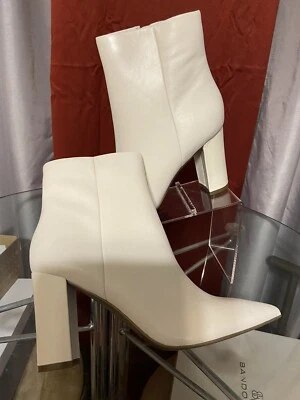 Marc Fisher Womens Glorena Leather Pointed Toe Zipper Booties, Size 5.5, NIB - Image 1 of 4