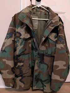Giacca da campo militare vintage uomo med regolare clima freddo epoca Vietnam con cappuccio - Foto 1 di 13