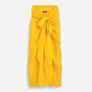 J. Pareo de playa convertible Crew, oro amarillo, algodón, talla M, nuevo con etiquetas - Imagen 1 de 4