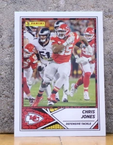 PANINI FOOTBALL STICKER TRADING CARD INSERT CARD CHASE CHRIS JONES K.C. CHIEFS - Picture 1 of 2