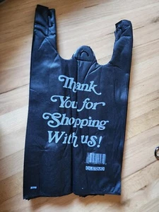 Non-Woven Reusable Fabric T-Shirt Grocery Bags Tote Thank You 100-300 bags - Picture 1 of 13