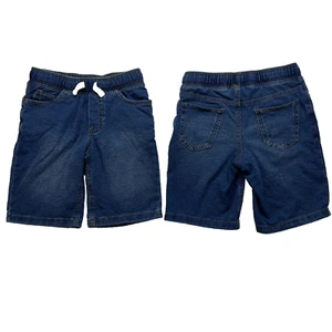 Carters Kid Pull On Drawstring Denim Shorts With Pockets Boys Size 6 Lot Of 2 - Picture 1 of 15