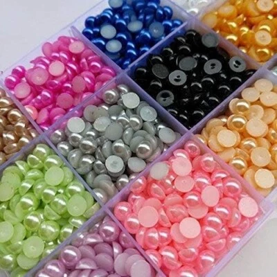 Round Cabochons Flatbacks Pearl Flat Back 6mm Jewelry Supplies Bulk 3500 - Image 1 of 3