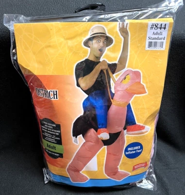 NEW Adult Inflatable Ostrich Costume Includes Inflator Fan - New in Package - Image 1 of 4